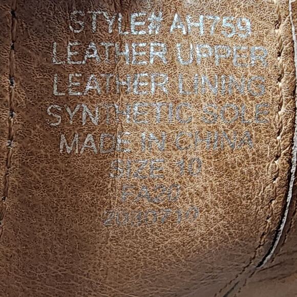 Madewell Mules Women 10 Carey Cognac Brown Leather Slip On Stacked Heel AH759 - Picture 11 of 11